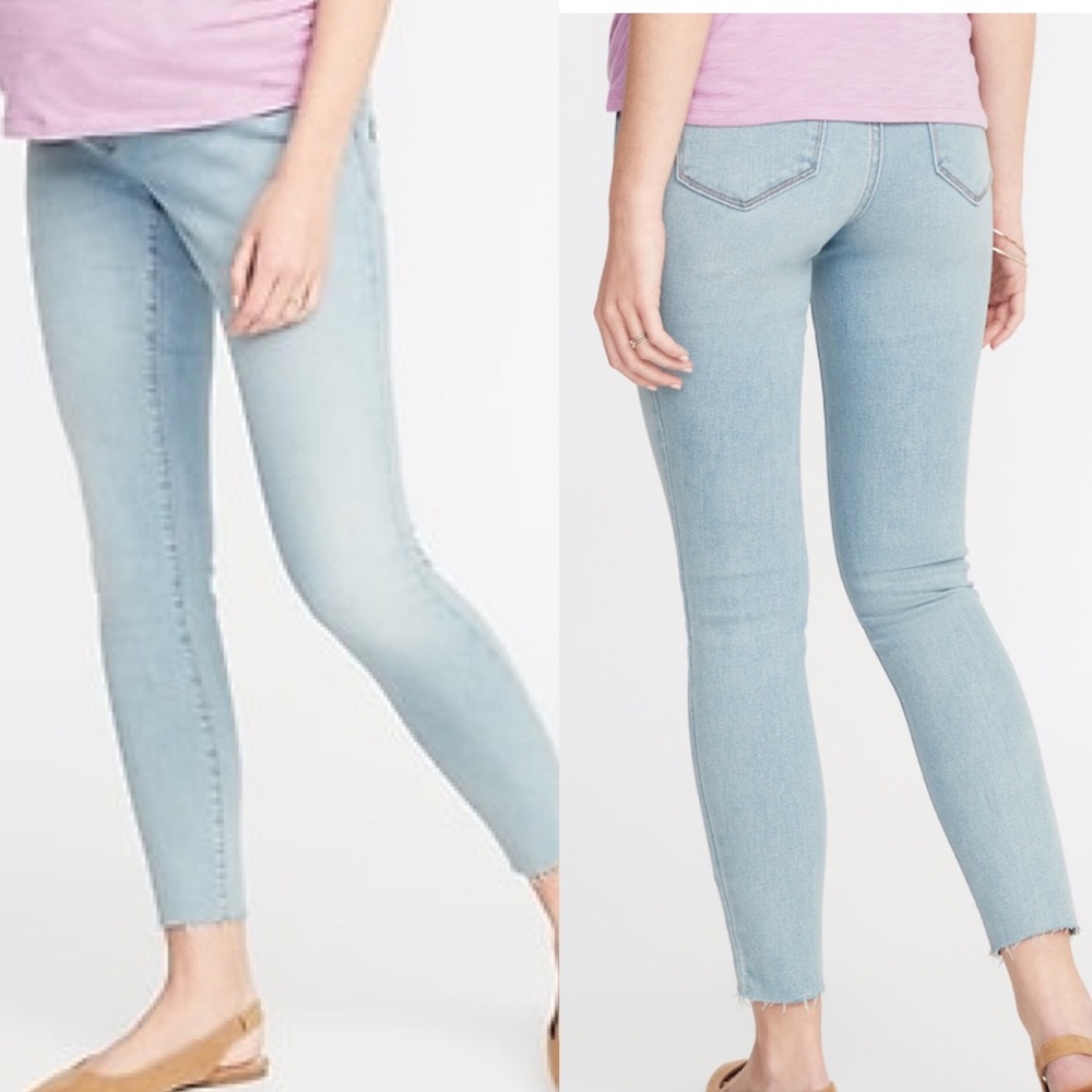 Old Navy Raw hem maternity jeans
